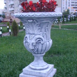 Вазон из бетона Колокольчик большой диаметр 55 см высота 72 см вес 120 кг - Изделия из бетона высокого качества! kolpaktega.ru — изображение 6